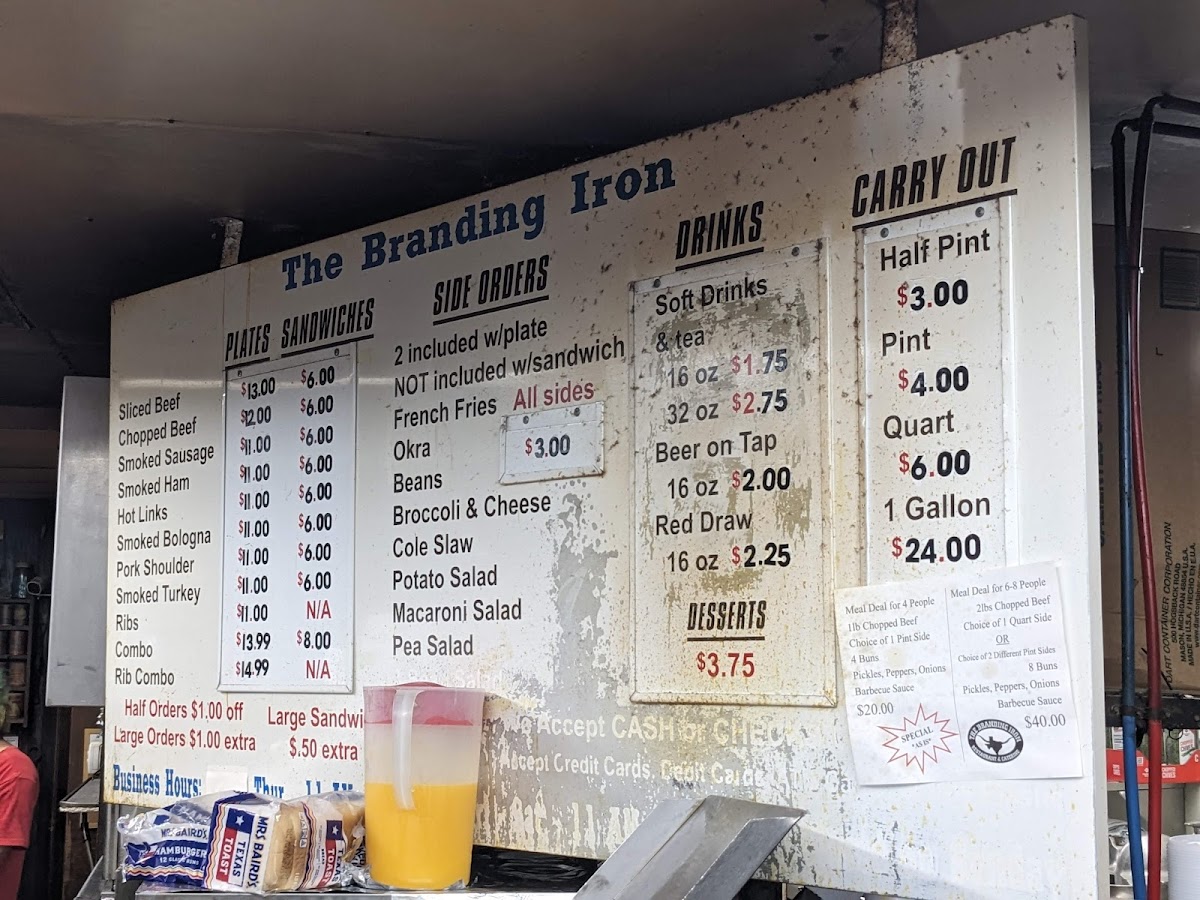 Menu Branding Iron Restaurant & Catering-1