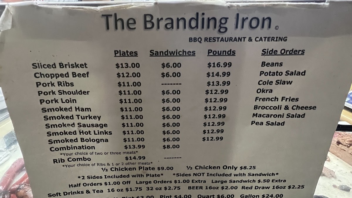 Menu Branding Iron Restaurant & Catering-2